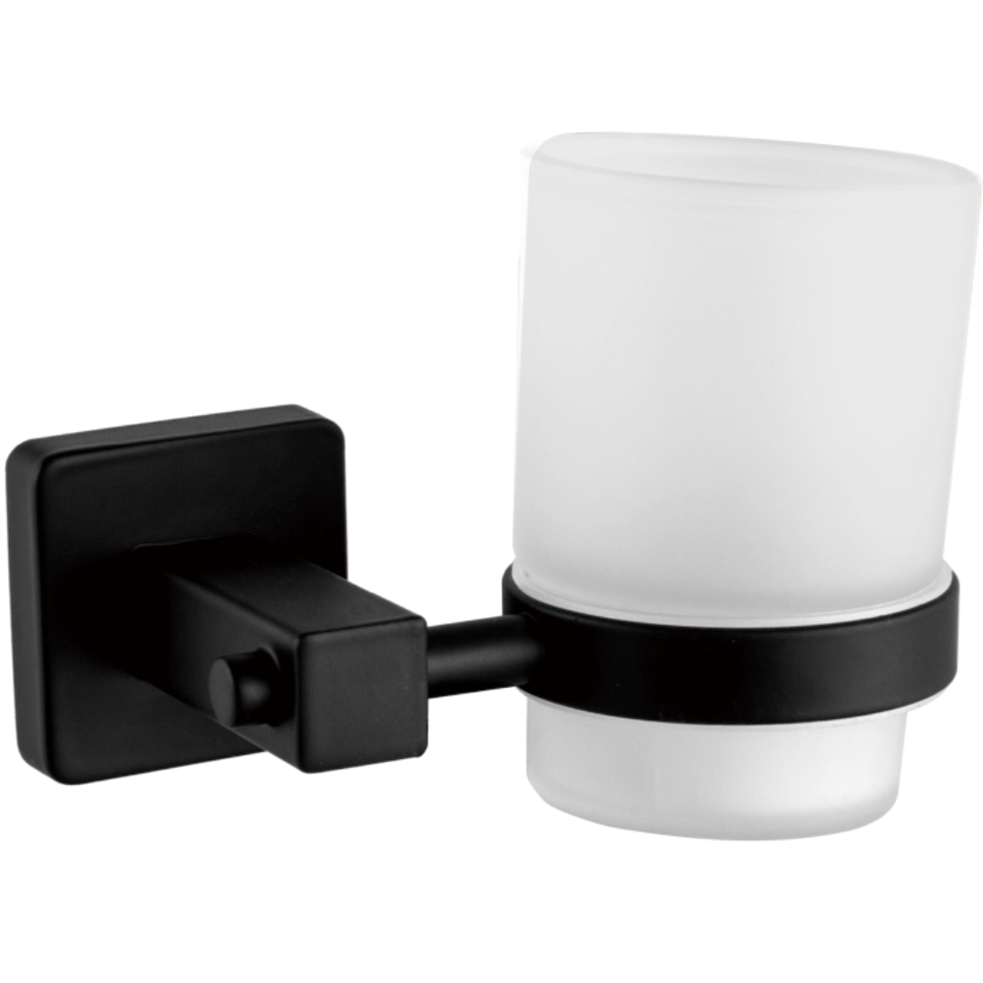 Держатель стакана матовое стекло, черный HB 8906