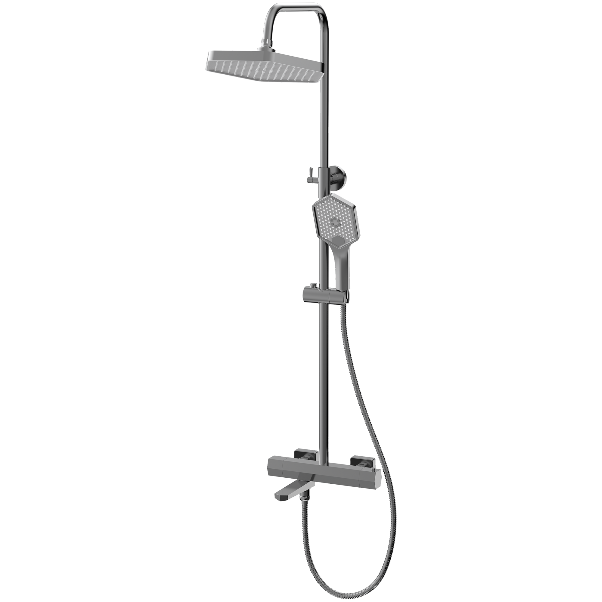 Душевая система оружейная сталь HB24726-3