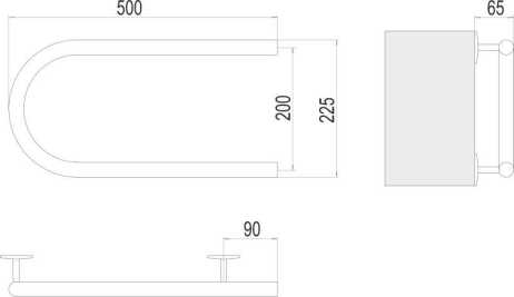 Электро 25 П-обр 500х200 Полотенцесушитель TERMINUS